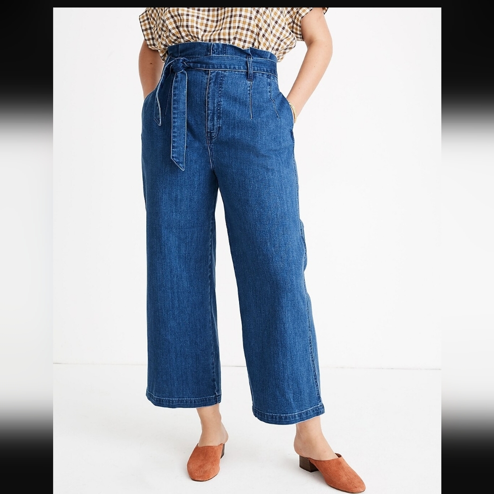 Madewell Paperbag High Rise Wide Leg Jeans Size 28